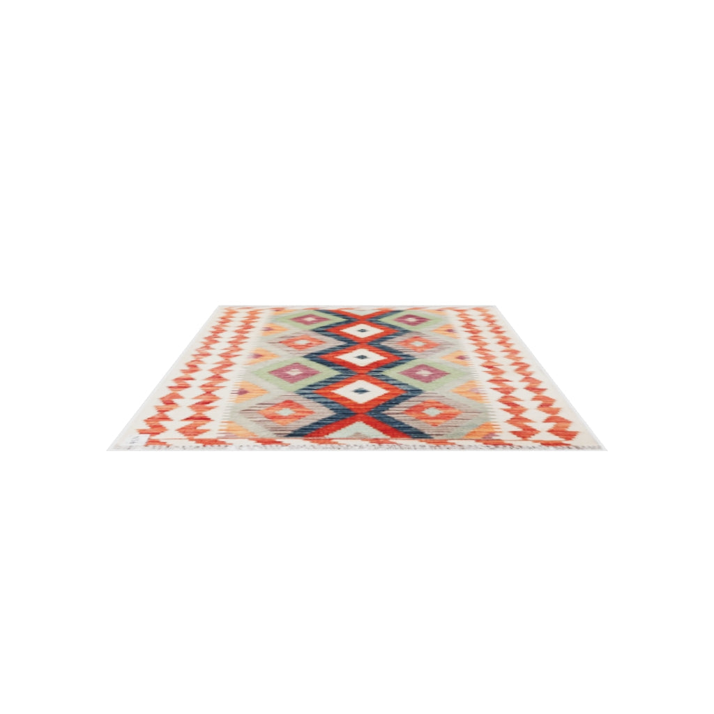 Maimana Kilim - 126 × 87 cm (4'2" x 2'10")