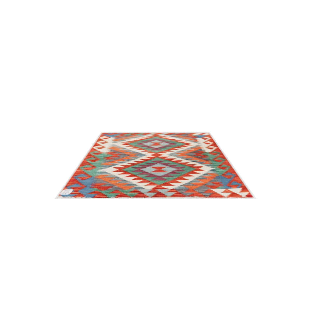 Maimana Kilim - 126 × 76 cm (4'2" x 2'6")