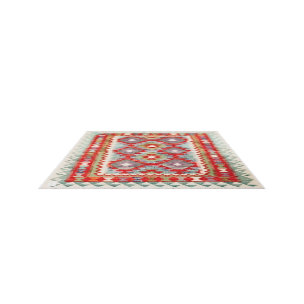Maimana Kilim - 122 × 97 cm (4'0" x 3'2")