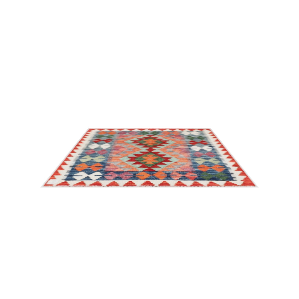 Maimana Kilim - 117 × 87 cm (3'10" x 2'10")