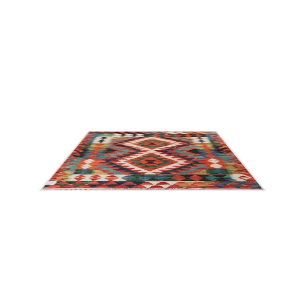 Maimana Kilim - 119 × 92 cm (3'11" x 3'0")