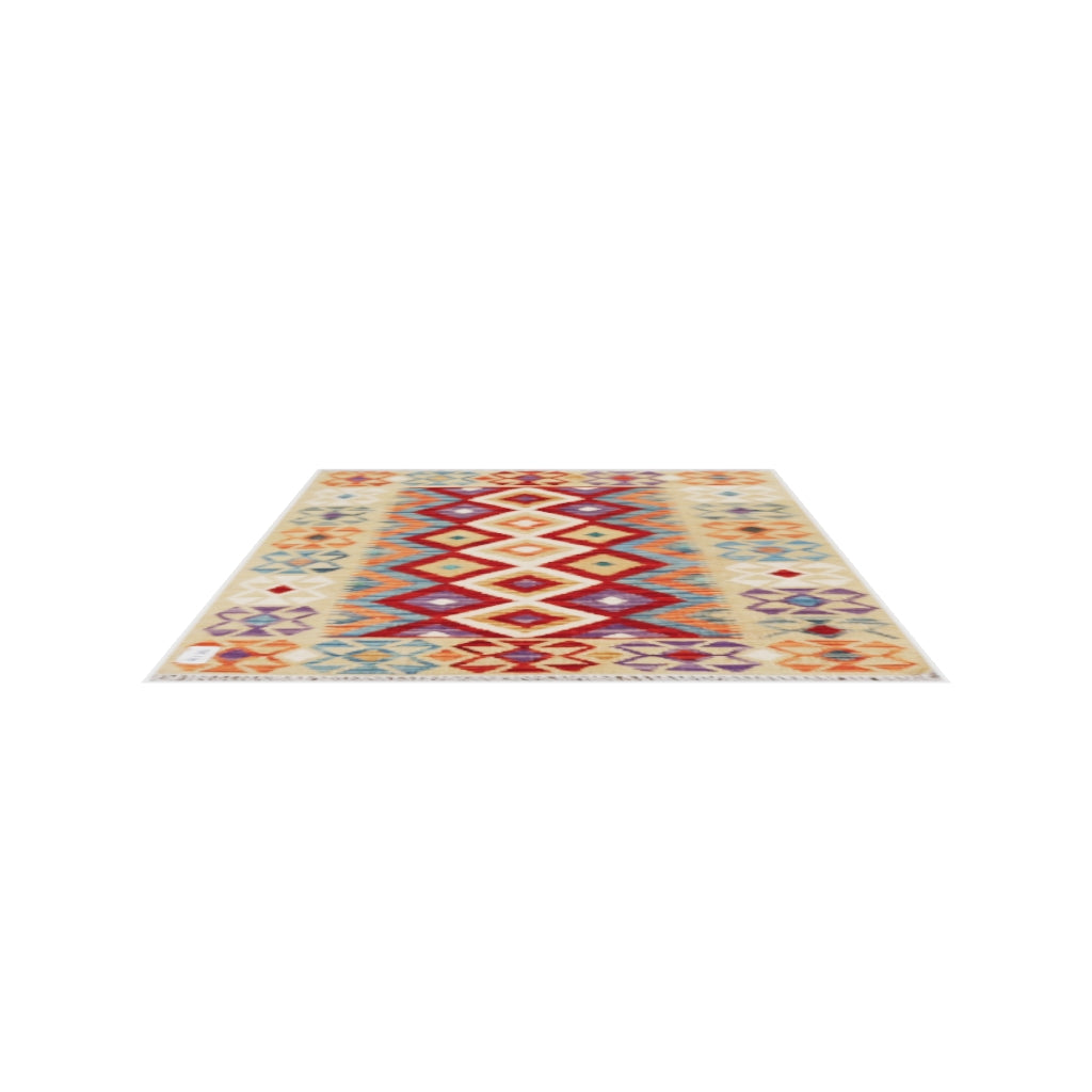 Maimana Kilim - 115 × 88 cm (3'9" x 2'11")