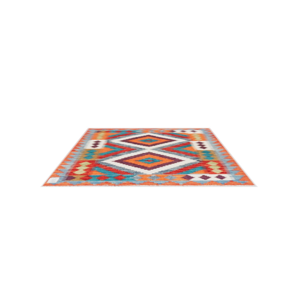 Maimana Kilim - 116 × 86 cm (3'10" x 2'10")