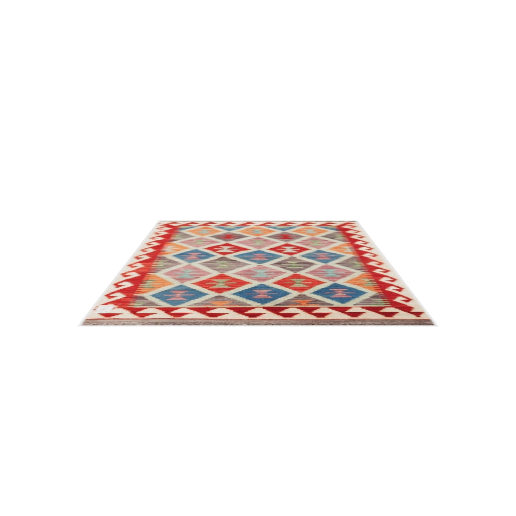Maimana Kilim - 124 × 85 cm (4'1" x 2'9")