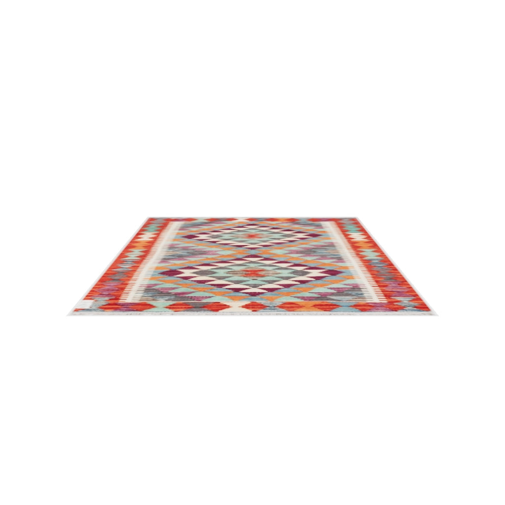 Maimana Kilim - 116 × 88 cm (3'10" x 2'11")