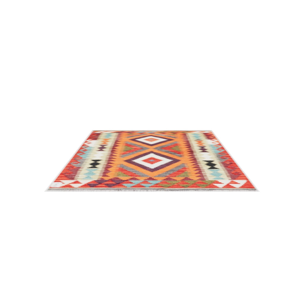 Maimana Kilim - 124 × 87 cm (4'1" x 2'10")