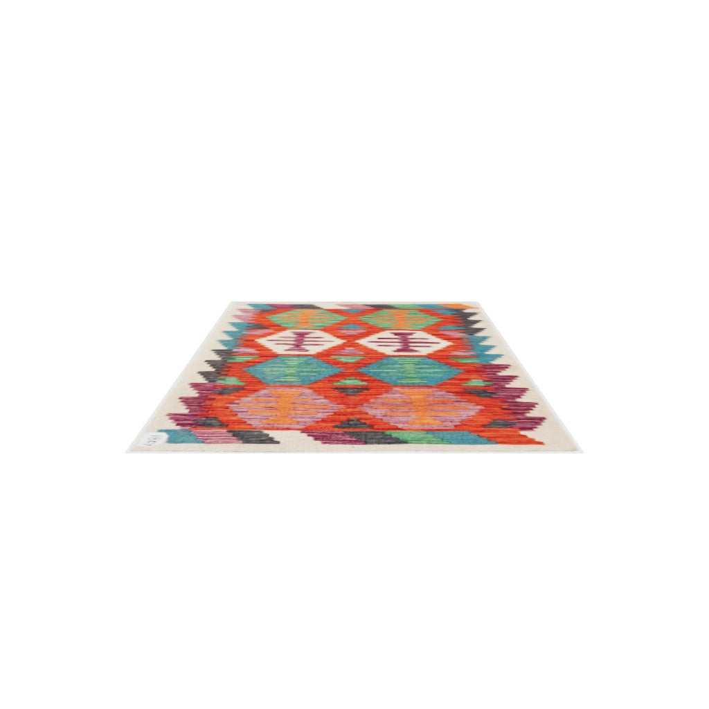 Maimana Kilim - 128 × 77 cm (4'2" x 2'6")
