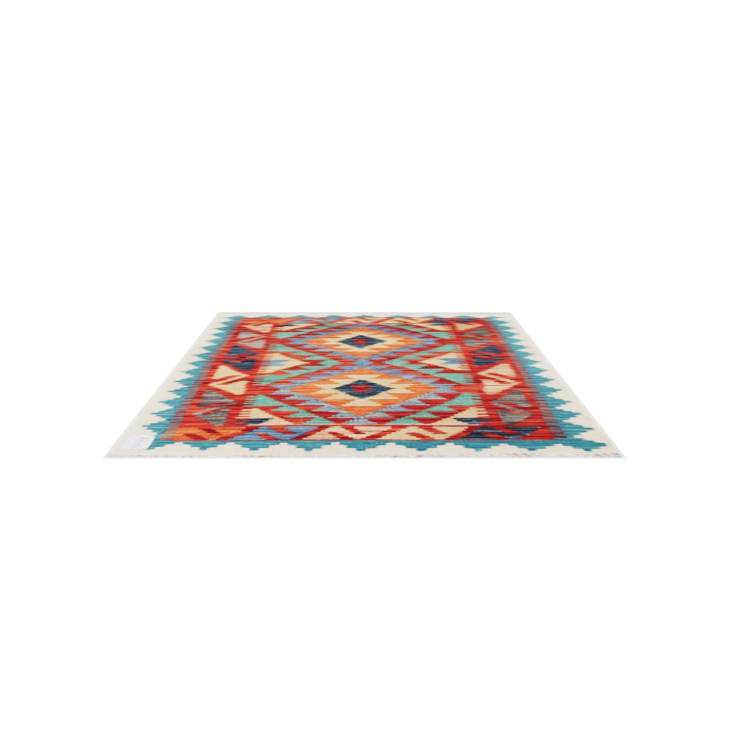 Maimana Kilim - 115 × 83 cm (3'9" x 2'9")
